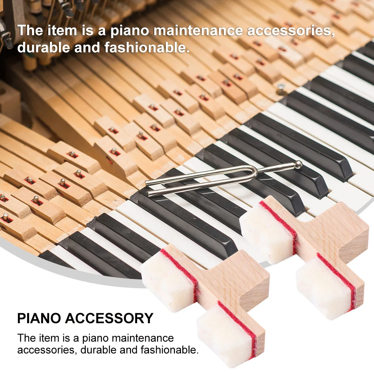 

2 PCS Piano Stop Removable Supplies Maintenance Tool Accessory Accessories Sound Insulation Mat