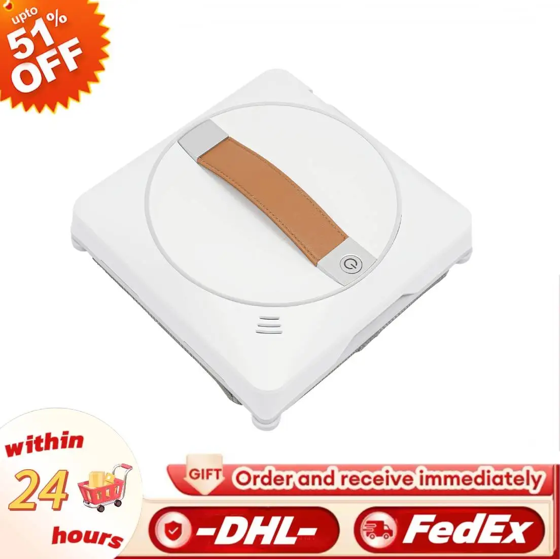 Robot nettoyeur de vitres Intelligent 72W, lave-verre, moteur sans balais bidirectionnel, télécommande par pulvérisation, 3 chemins pour le nettoyage de grande hauteur