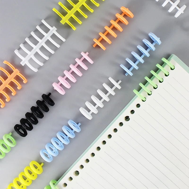 3Pcs Plastic Loose-leaf Binder Ring for DIY Notebook Journal Student Clip Buckle for File Folder Office Binding Supplies(6-hole)