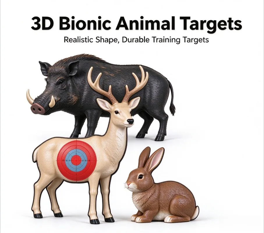 3D Bionic Animal Archery Target Deer Shape Replaceable Core Indoor Outdoor Practice Wild Boar Rabbit Shooting Target