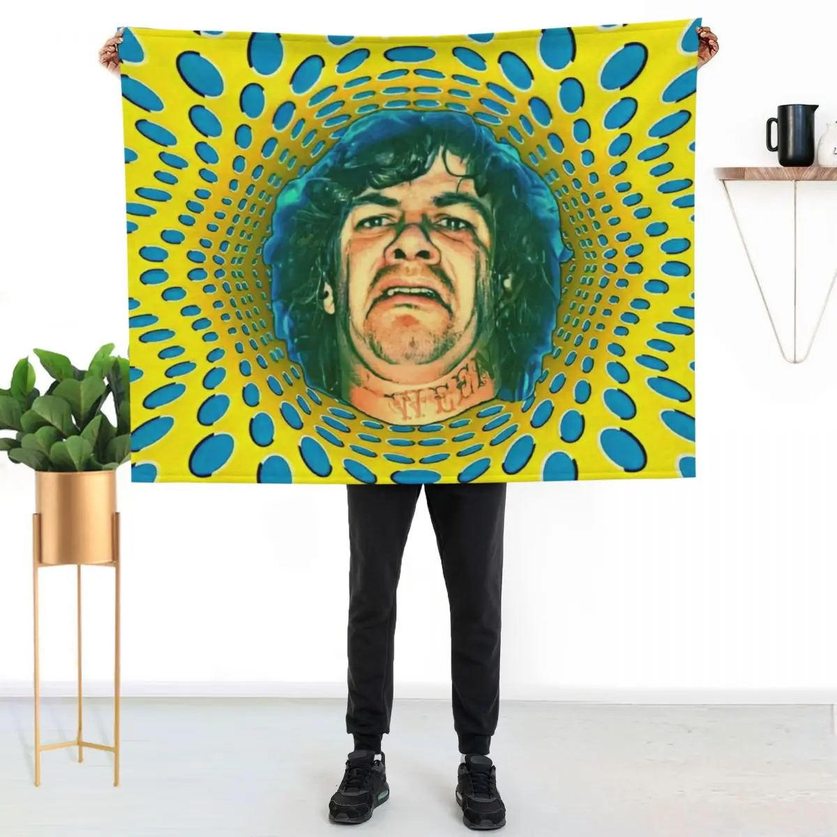 Dean Ween Guitar Face Throw Blanket Beach Soft Beds Luxury Throw for winter bed plaid Thermals For Travel Blankets