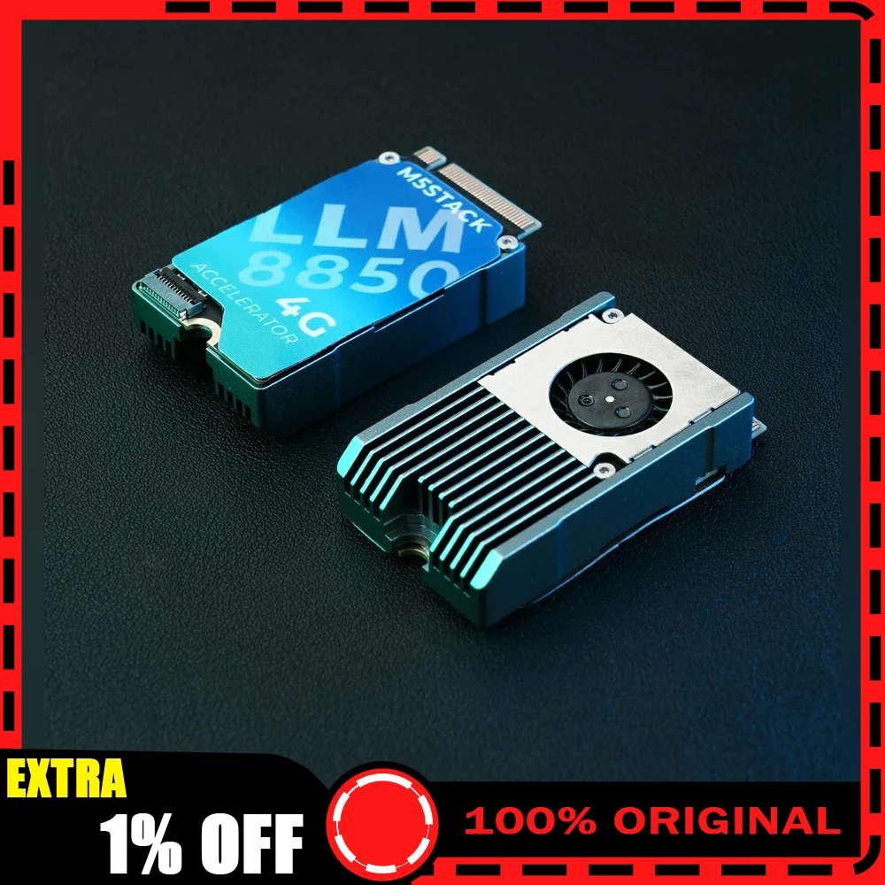 M5Stack AI-8850 LLM Acceleration M.2 Kit 4GB AX8850 Edge AI Computing Module for Local AI Inference