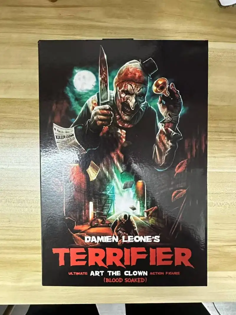 Figura de acción articulada NECA Art The Clown Terrifier de 7 pulgadas, coleccionable, decoración de escritorio para fanáticos de las películas de terror