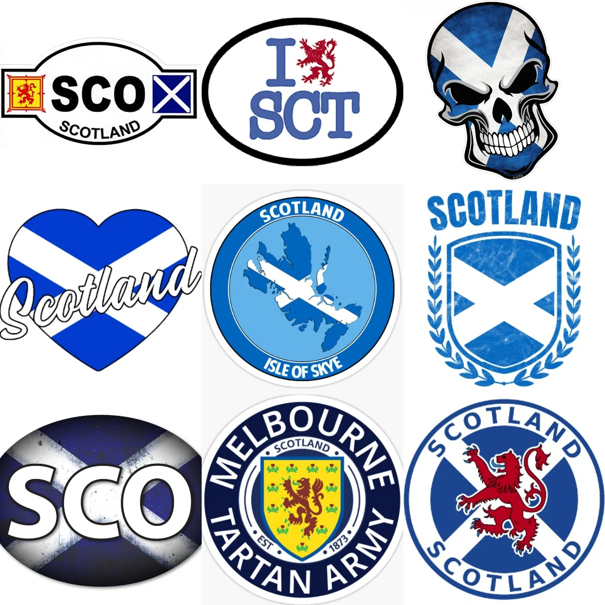 

SCO Scotland Flag Map Emblem PVC Creative Car Stickers for Car Bicycle Window Motorcycle Helmet Wall Decoration Accessories
