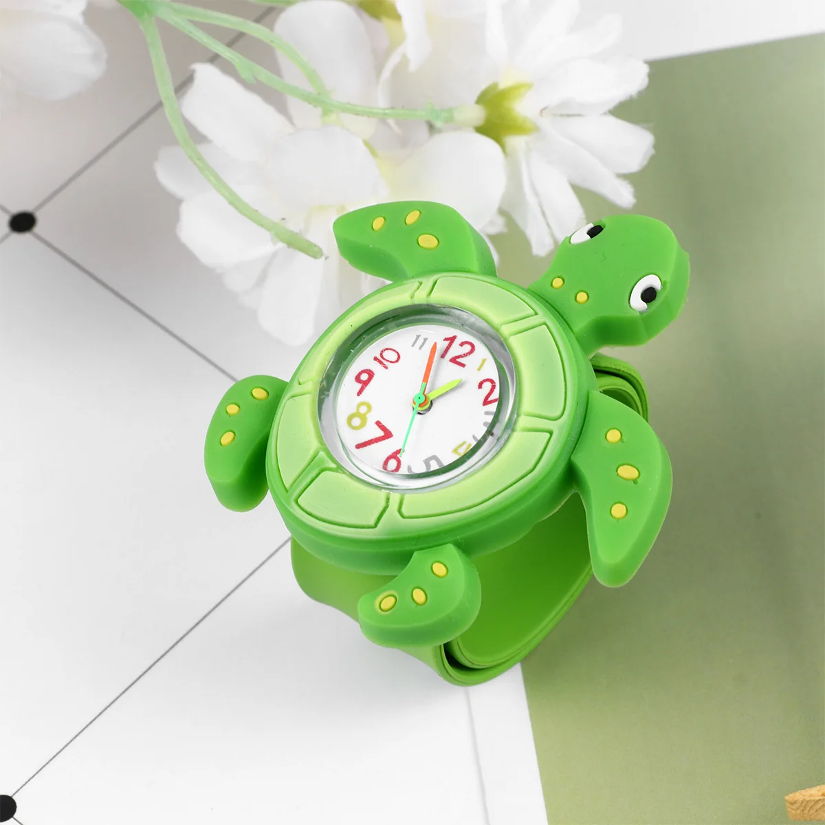 

2pcs Children Watch Cartoon Kids Wristwatch Marine Animal Design For Birthday Party Baby Shower Gift Red Crab Green Sea Turtle