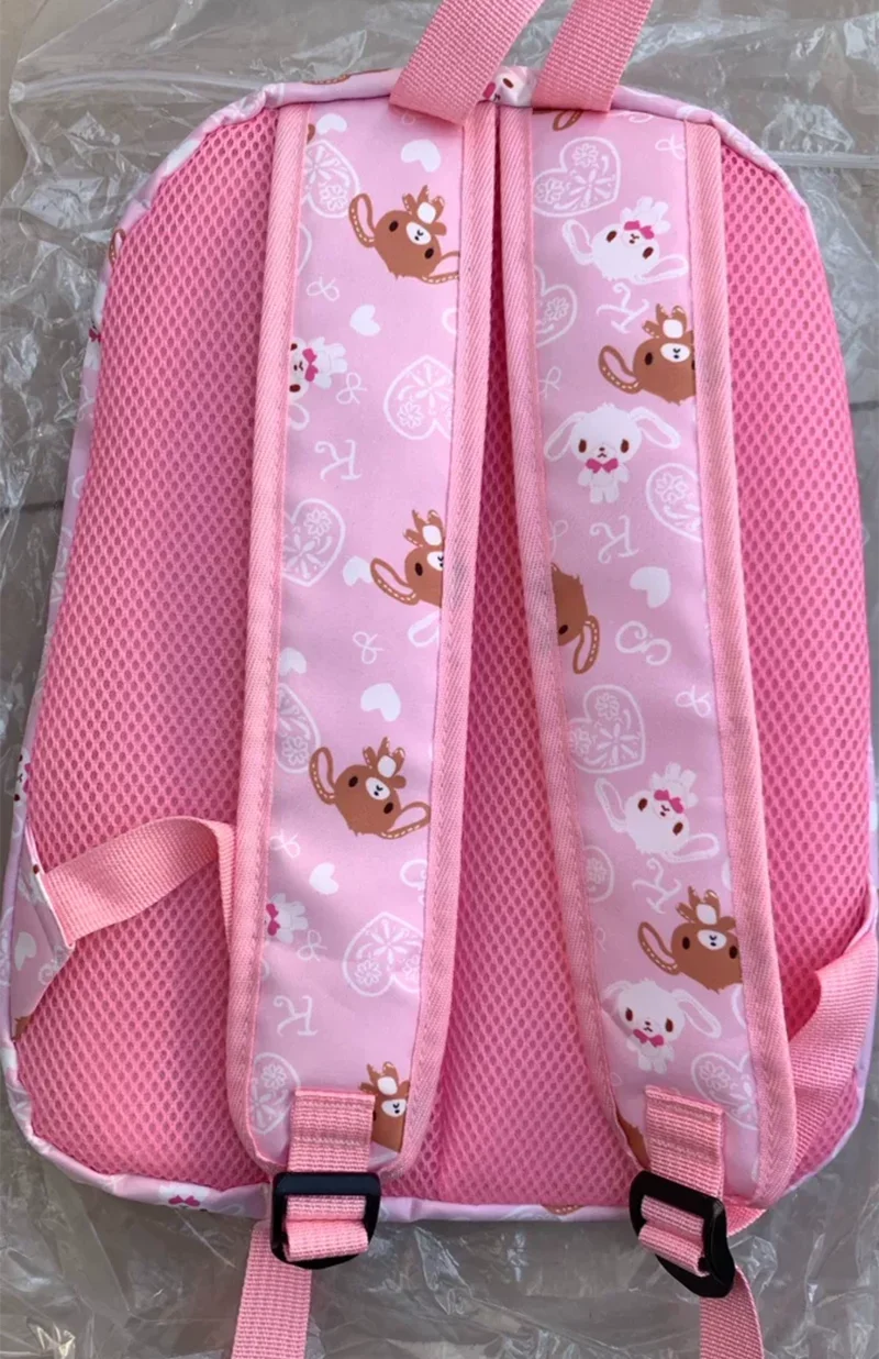 Cute Sugarbunnies Backpack Kawaii School Bags for Girls Cartoon Bunny Pink School Backpack Bagpack Knapsack