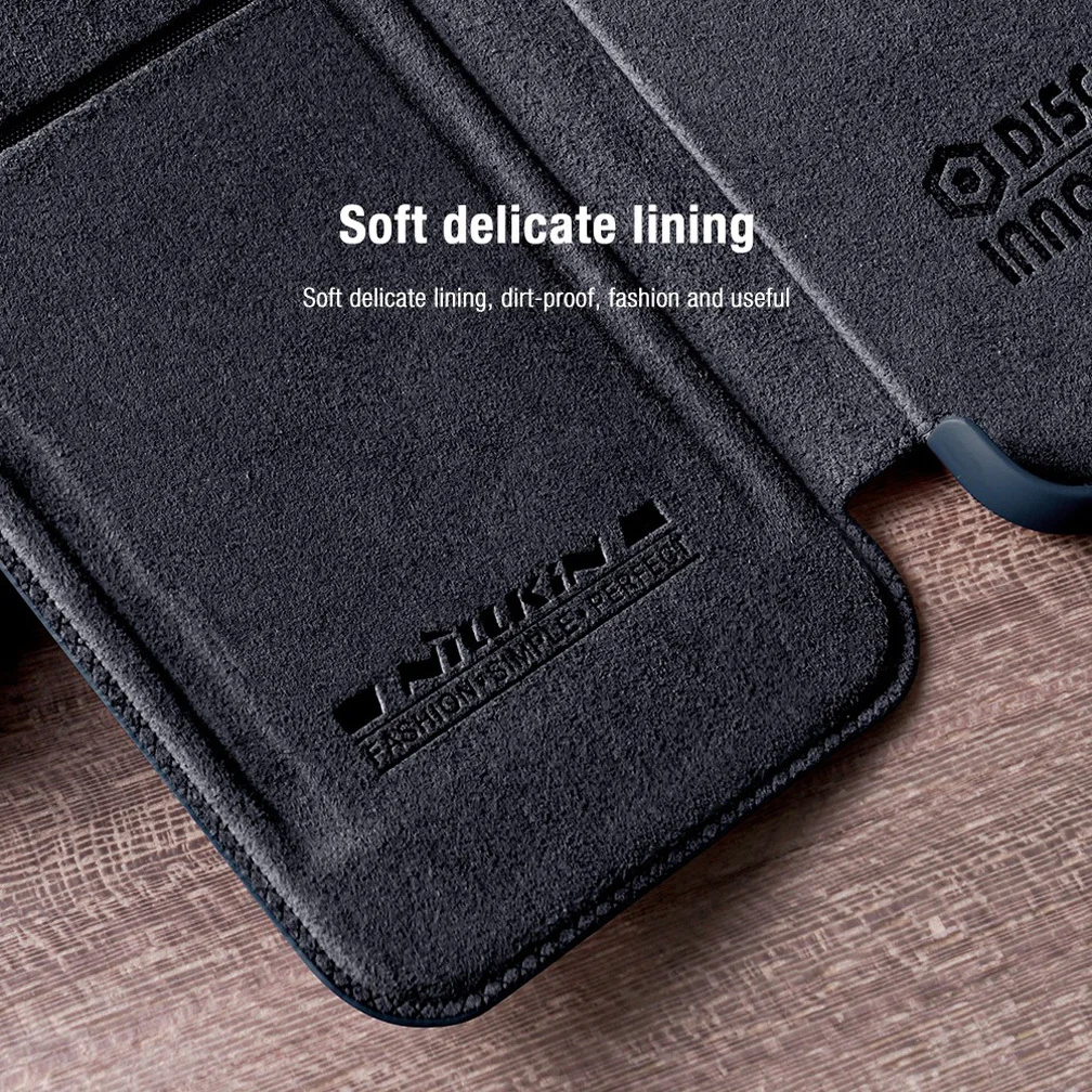 For iPhone 14 Pro Case Nillkin Qin Pro Leather Slide Lens Case With Card Slot Flip Cover For iPhone 14 Plus /14 Pro Max