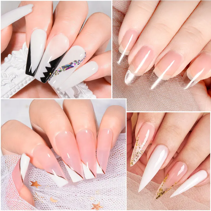 MTSSII 3 Teile/satz Schnell Verlängerung Nagel Gel Nagellack Vernis Klar Milch Weiß Nude Semi Permanent Nail art Gel Kits Maniküre