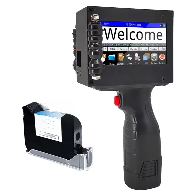 

Portable handheld inkjet printer that can be charged