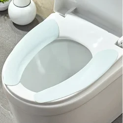 Bathroom Toilet Seat Washable Soft Warmer Flannel Sticker Mat Cover Pad Cushion Cover Warm For Bathroom Toilet Seat Accessories