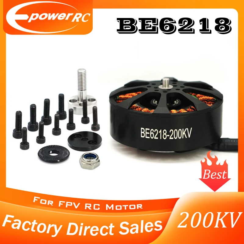 

E-PowerRC BE6218 200KV Brushless Motor 12S 19-24inch High Performance FPV Long Range Drone DIY Parts