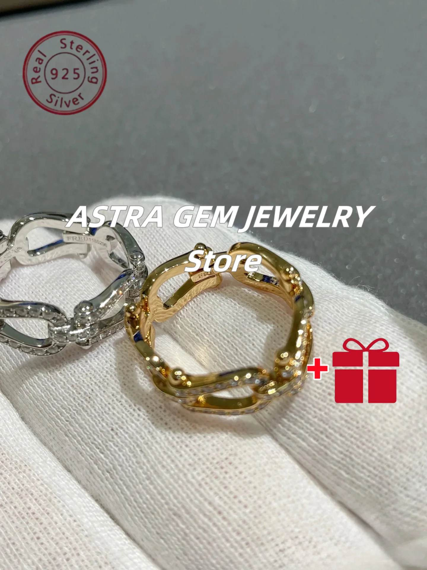 

Couple Ring V Gold Rose Gold Fiden Horseshoe Buckle Diamond Set RingFashion Accessories for Birthday Party Banquets