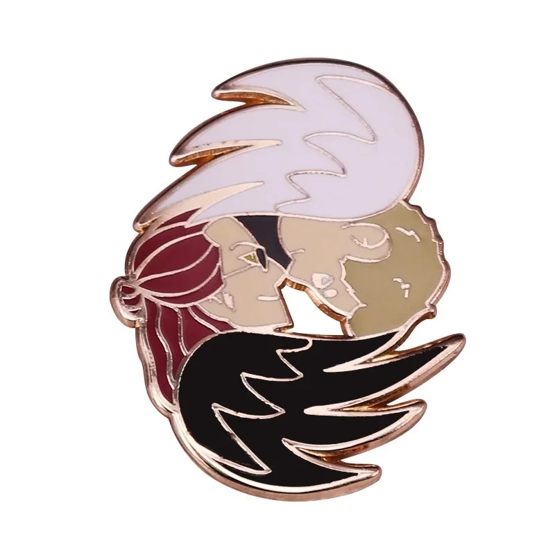 Ineffable Good Omens Enamel Pin Angel & Demon Aziraphale And Crowley Metal Brooch Badge Jewellery Backpack Accessory Gifts