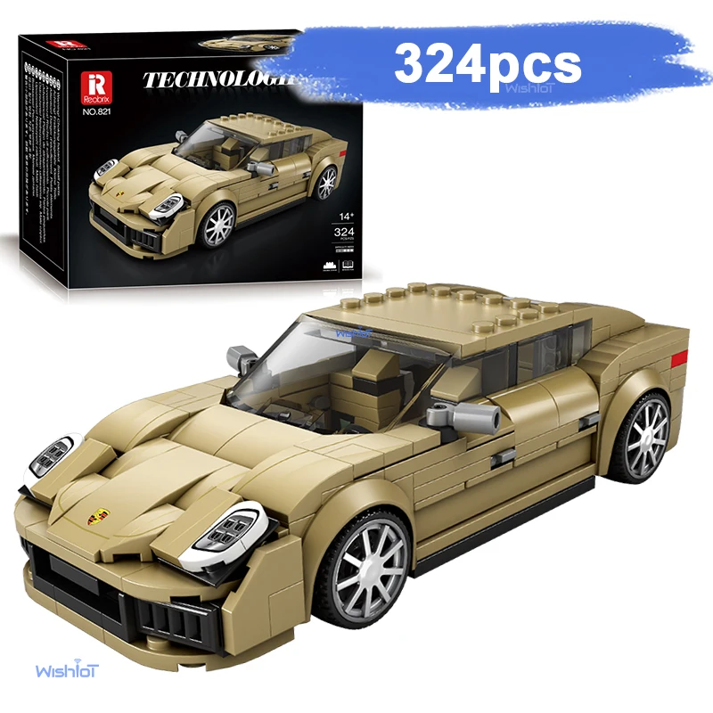 

821 Car 1:24 Scale Mini Model Car 324pcs Building Blocks MOC City Creative Exper Bricks Technical Education Toys For Boy Gift