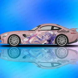 Genshin Anime Car Decals Side Graphics Wrap Vinyl Modified Car Parts Car Stickers Game Livery Custom Pattern Decals