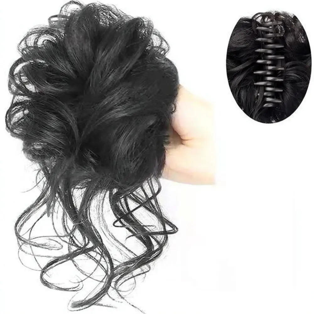 Fashion Synthetic Hair Scrunchie Messy Bun Extension Natural Fluffy Hairpiece For Elegant Daily Hair Styling