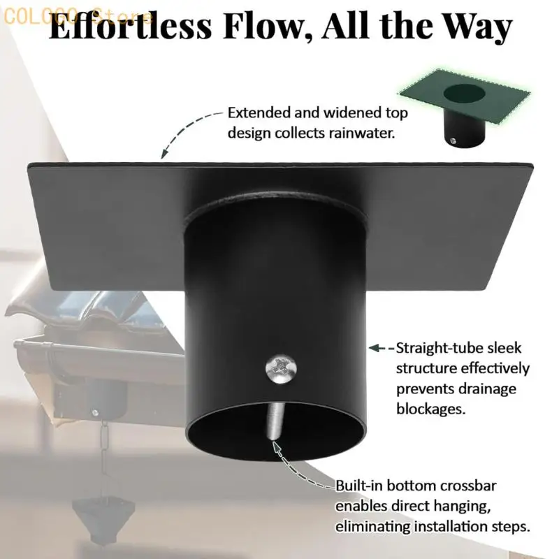 Quick Install Rain Chain Gutter Adapter Converts Uncontrolled Water Into Beautiful Falling Stream For Home Exterior D0LD