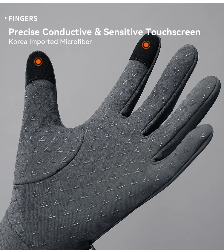 EVR Winter-Fahrradhandschuhe Touchscreen-fähig Thermo-Warm Straßen-Vollfingerhandschuhe Winddicht und Wasserdicht Fahrrad-Zubehör – Detail 10