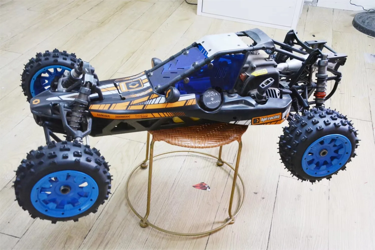 Material de nylon de alta resistência, aperto forte, alta resistência ao desgaste, conjunto de roda de prego de ferro para 1/5 hpi rofun baja 5b 170*60mm