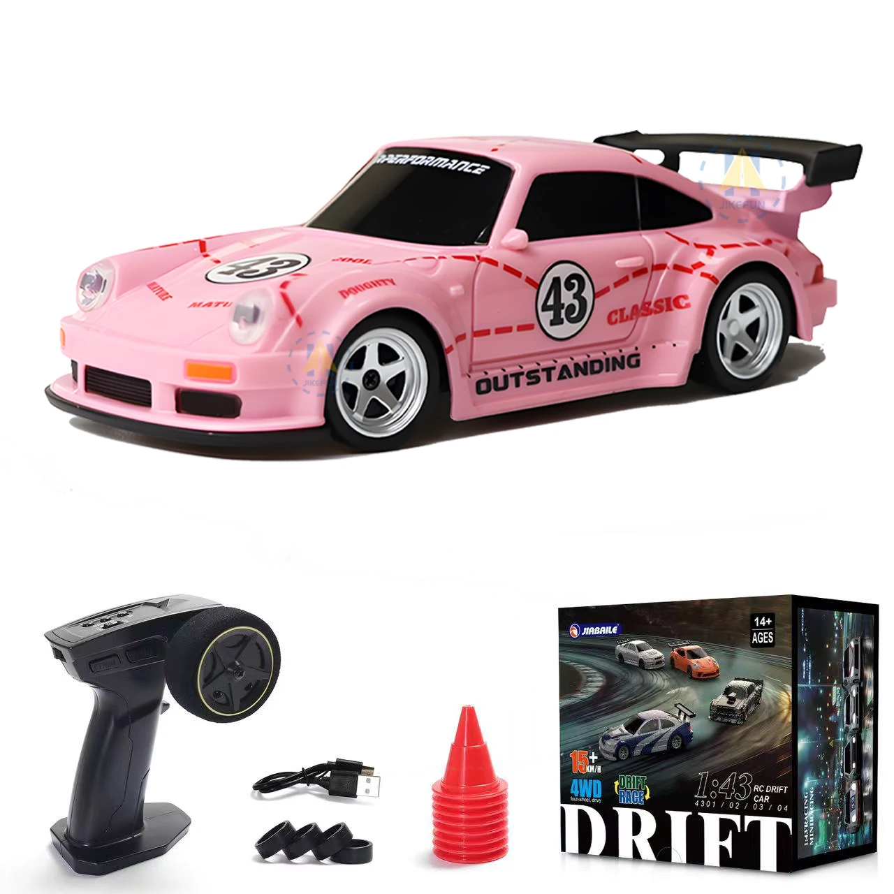 1/43 4WD RC Drift Auto 2.4G Mini Raceauto Afstandsbediening Snelheidsauto RTR Vierwielaandrijving Hoge Snelheid Model Speelgoed voor Kinderen Jongens Cadeau