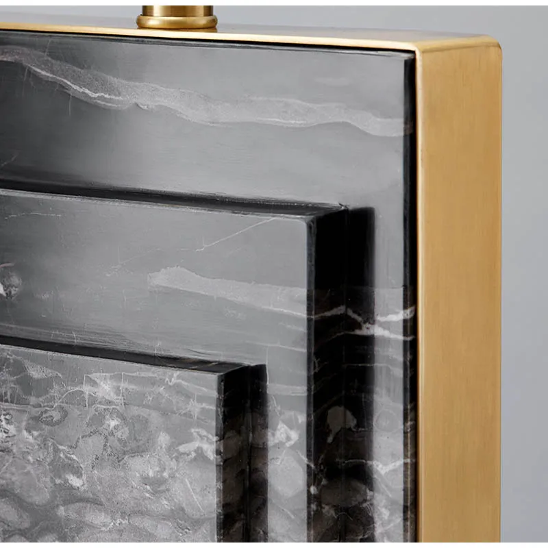 Lampe LED en marbre de luxe simple et élégante, lampe de table créative, éclairage de bureau pour décor de chambre d'hôtel