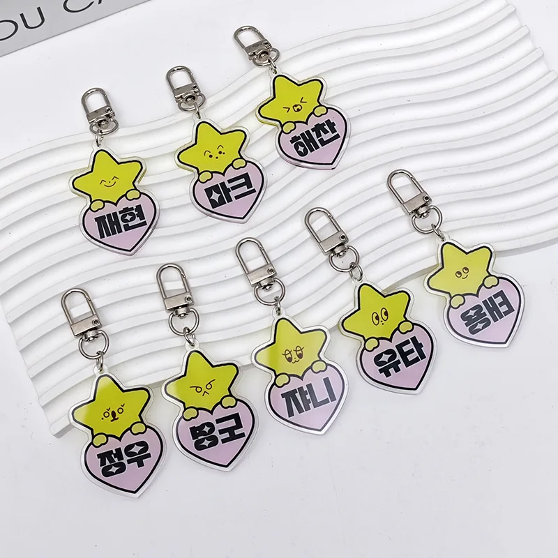 5 см Kpop Taeyong Yuta имя звезда фото Ptint акриловые брелки Haechan Doyoung Jaehyun очаровательный брелок для ключей сумка автомобильный декор для ключей подарки для фанатов