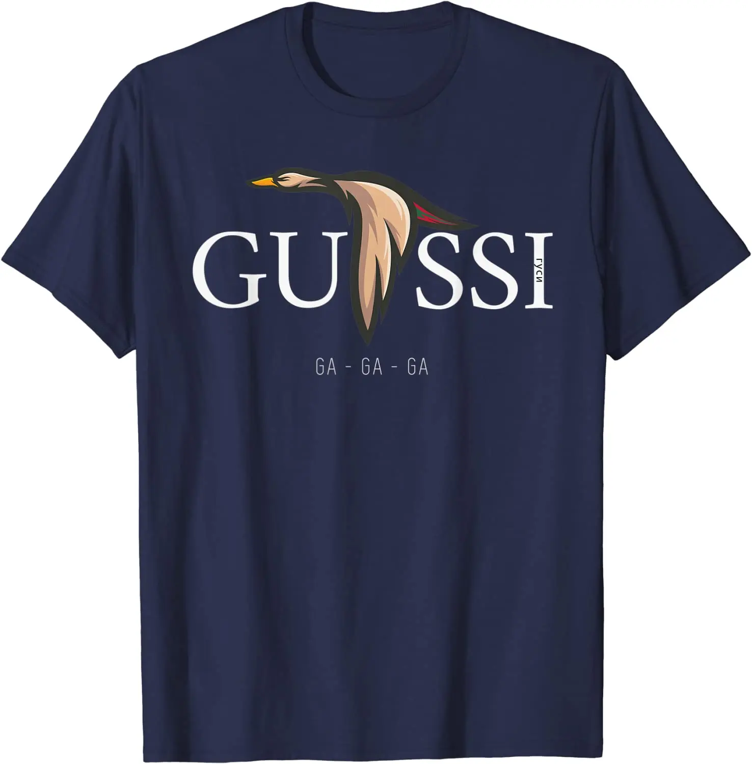 Gussi Goose Russia Russian Gift T Shirt New 100% Cotton Short Sleeve O-Neck T-shirt Casual Mens Top