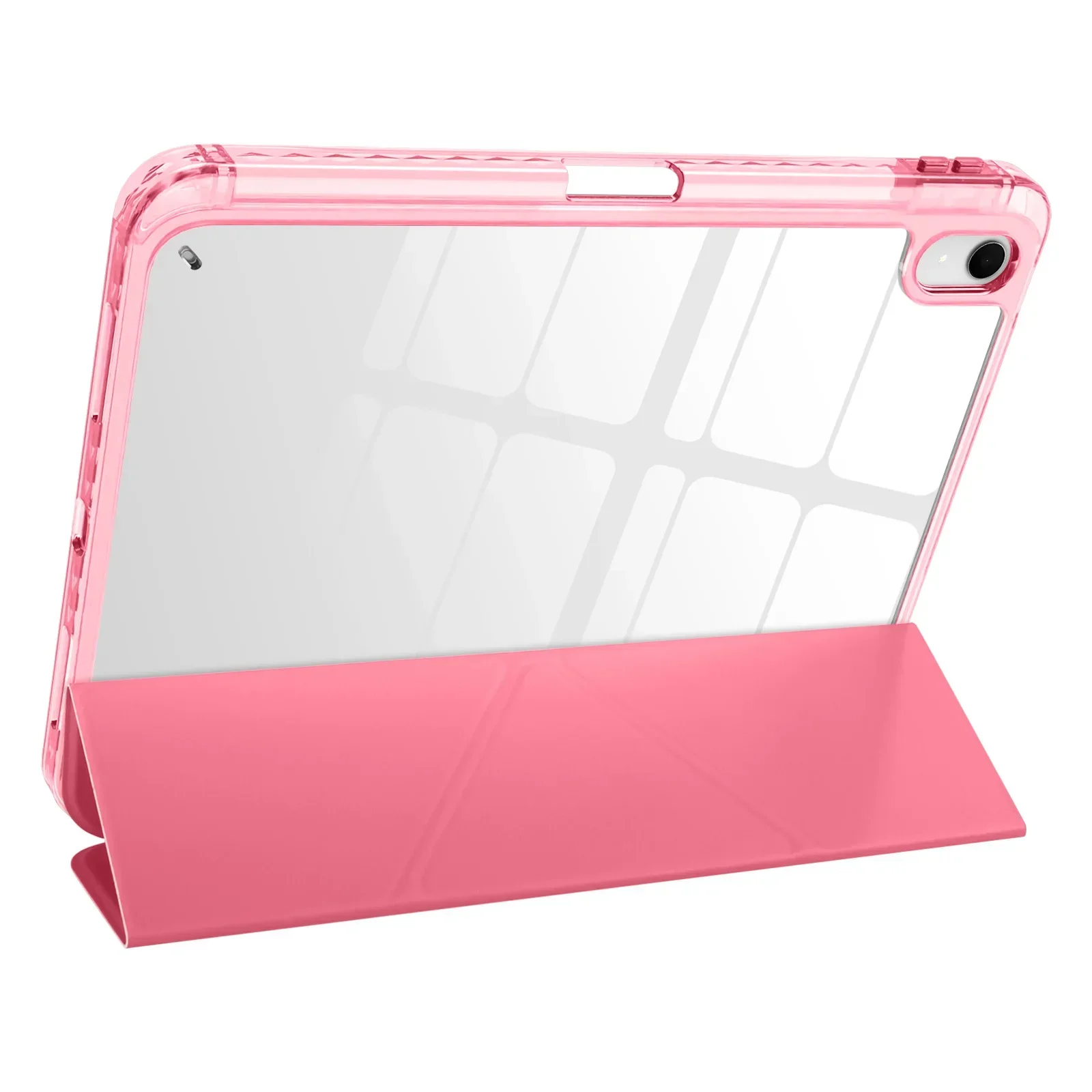 For IPad A16 11 10 12 Th Generation IPad Air 8 7 6 5 4 3 11 13 “ Pro M5 M4 12.9 M3 M2 PU Trifold Acrylic Case with Pencil Holde 5