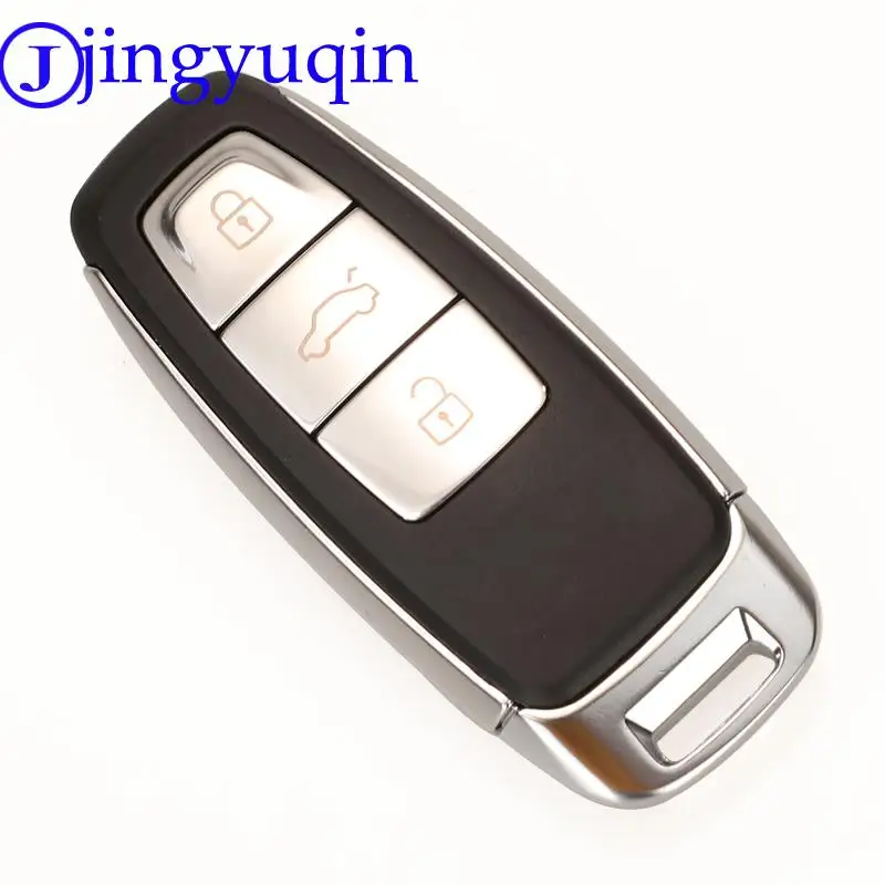 jingyuqin 3 Buttons Smart Remote Car Key Shell For Audi A6 C8 A7 A8 Q8 2018 2019 Fob Blank Case Cover