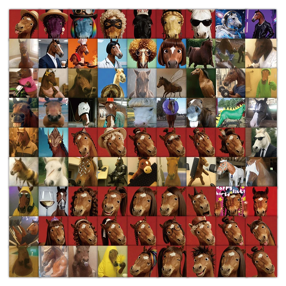 96 pieces of face stickers with a high appearance level, featuring quirky and funny designs.