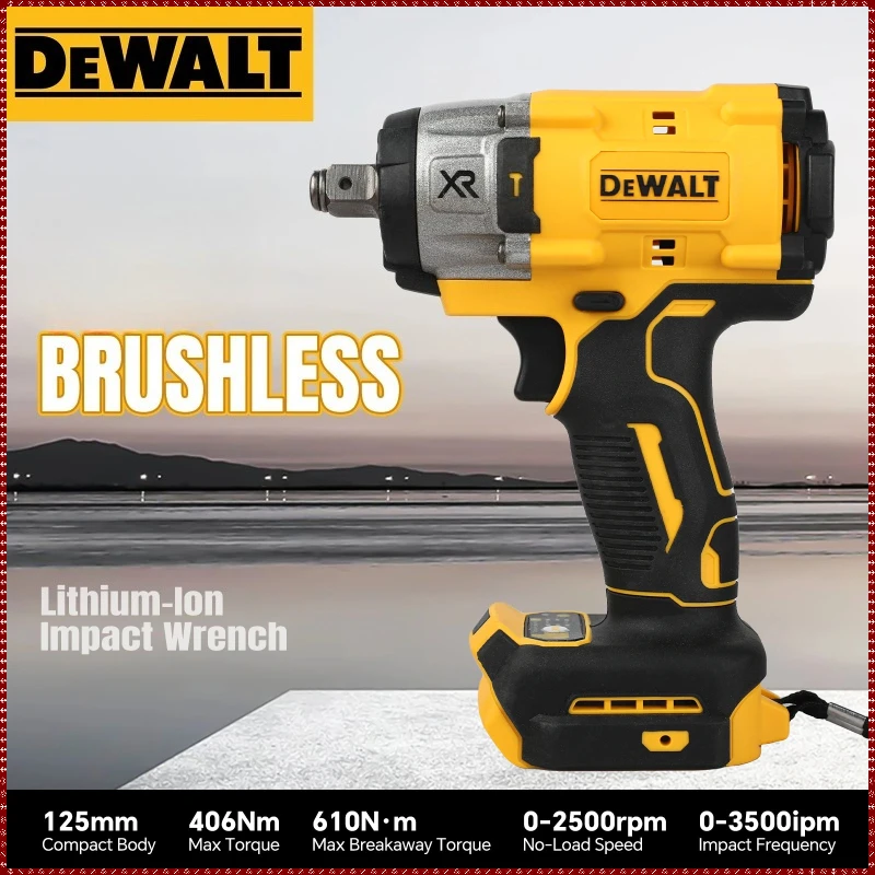 

Бесщеточный электрический гайковерт Dewalt 3250 об/мин, 205 Нм, беспроводной ударный гайковерт с высоким крутящим моментом, мощный инструмент для ремонта, совместимый с аккумуляторами Dewalt