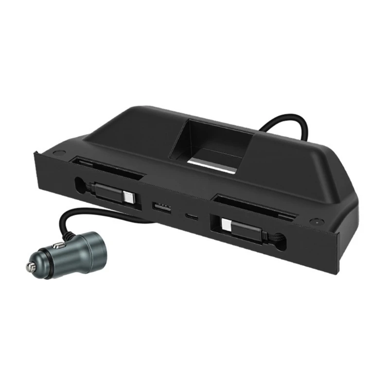 M76E Organisierter Kfz-Ladehub mit ausziehbarem Kabel und USB-Anschlüssen an der Vorderseite – Detail 1