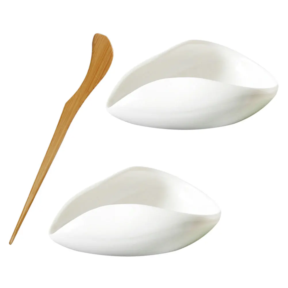 

Ceramic Scoop Chinese Scoop for Home Office Teahouse Nonstick Loose Spoon Portable Size Reusable Household