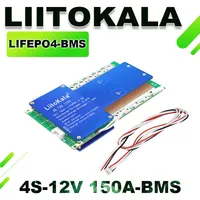LiitoKala 4S-12V100A 150A 200A 300A Smart BMS Lifepo4 With Car Starting Power Uart Series Heat Passive Balance Function