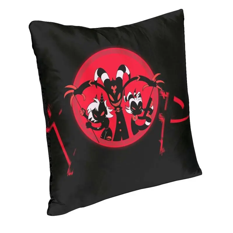 Helluva Boss Logo Square Throw Pillow Cover Home Decorative 3D Double Side Printed Humorous Cartoon Movie Cushion Cover for Sofa