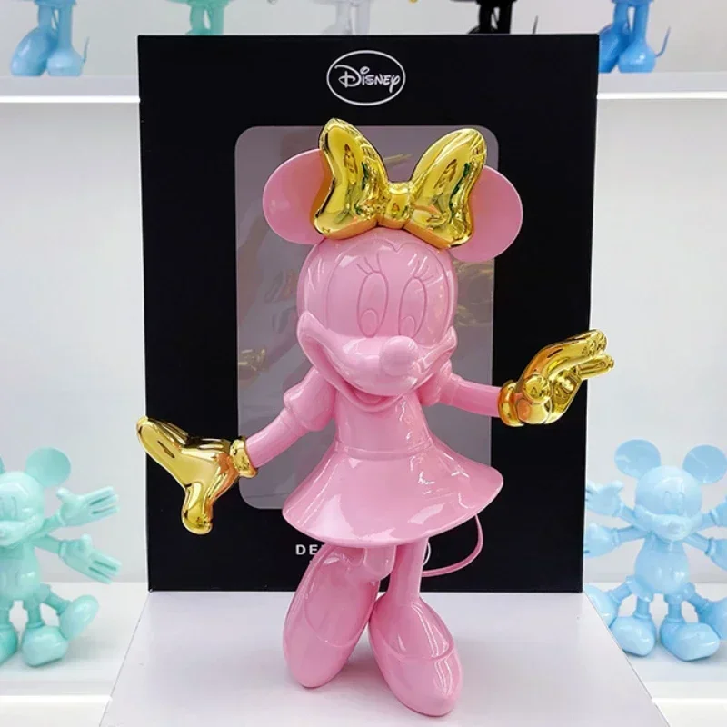 20cm Dekoracja Domu Pokoju Ozdoba Sztuka i Rzemiosło Anime Myszka Miki Minnie Model Figurka Akcji Statuetka z Żywicy Lalka Prezent