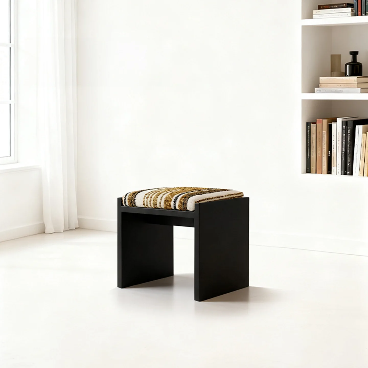 Modern simple medieval style new small size makeup stool designer medieval light luxury French high value sedentary
