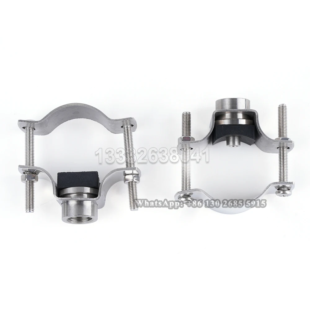 1/4~2 Inch SS Split Eyelet Connector for Fixing Nozzles And Pipes, Adjustable Open Hole Connectors for DN15 20 Pipe