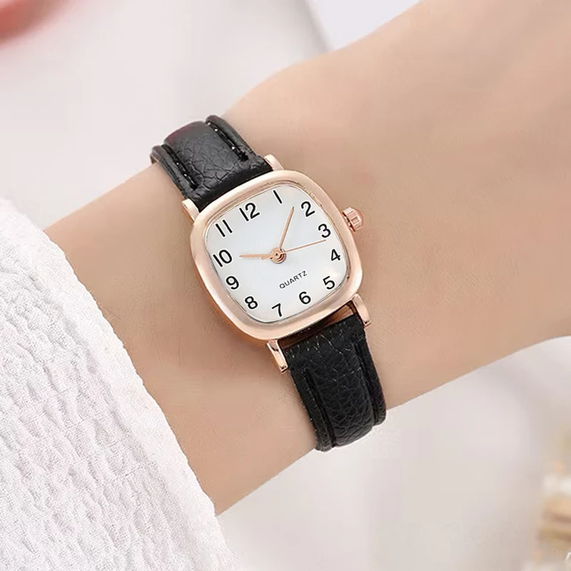 Square Belt Literary Retro Women's Watch Korean Fashion Quartz Watches Versatile Korean Daily Wristwatches Simple Luxury Reloj