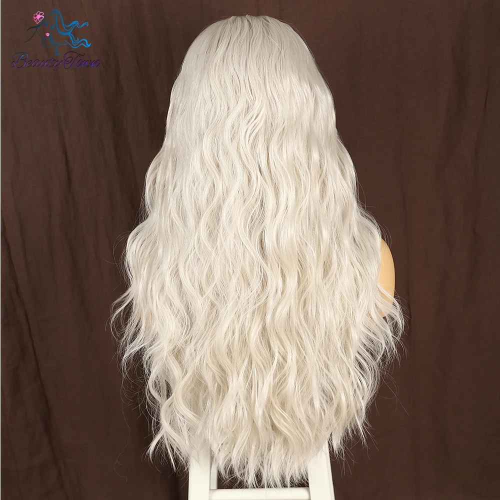 613 Blonde Synthetic Lace Front Wigs Long Body Wave HD Transparent Lace Front Wig Cosplay Daily Use Wig Heat Resistant Wig