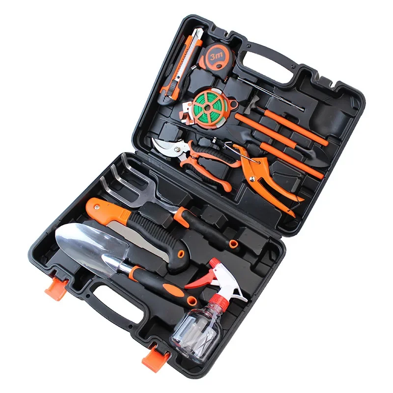 Gardening Tool Box Manual Professional Garden Tools Kit Set Multi Hand Woodworking Household Novelty Moving Complete Tools Kit