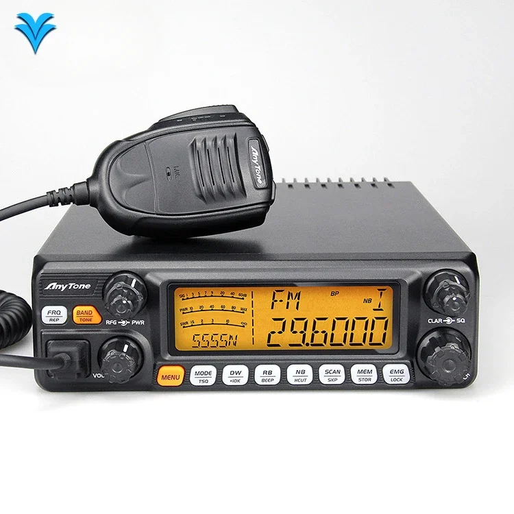 AnyTone 5555N II  60W SSB High Power CB Radio 27mhz with Long range CB Radio 25.615~30.105MHz Vehicle  Mounted Radio