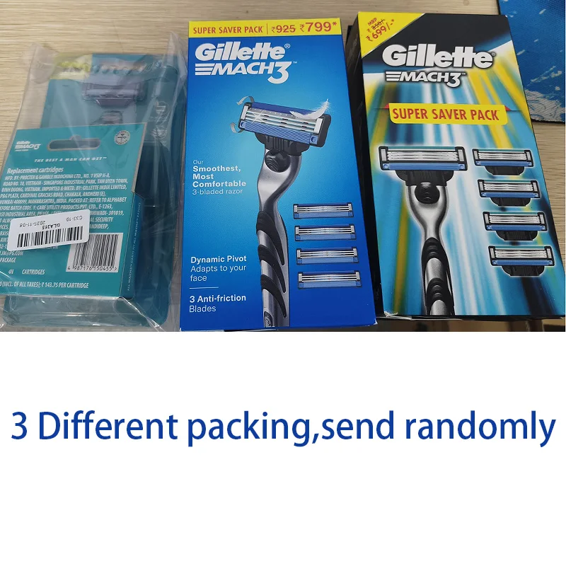 Gillette Mach3 Razor Set for Men 1 Handle + 5 Blade Refills 3-Blade Layers Close Shave Kit view 6