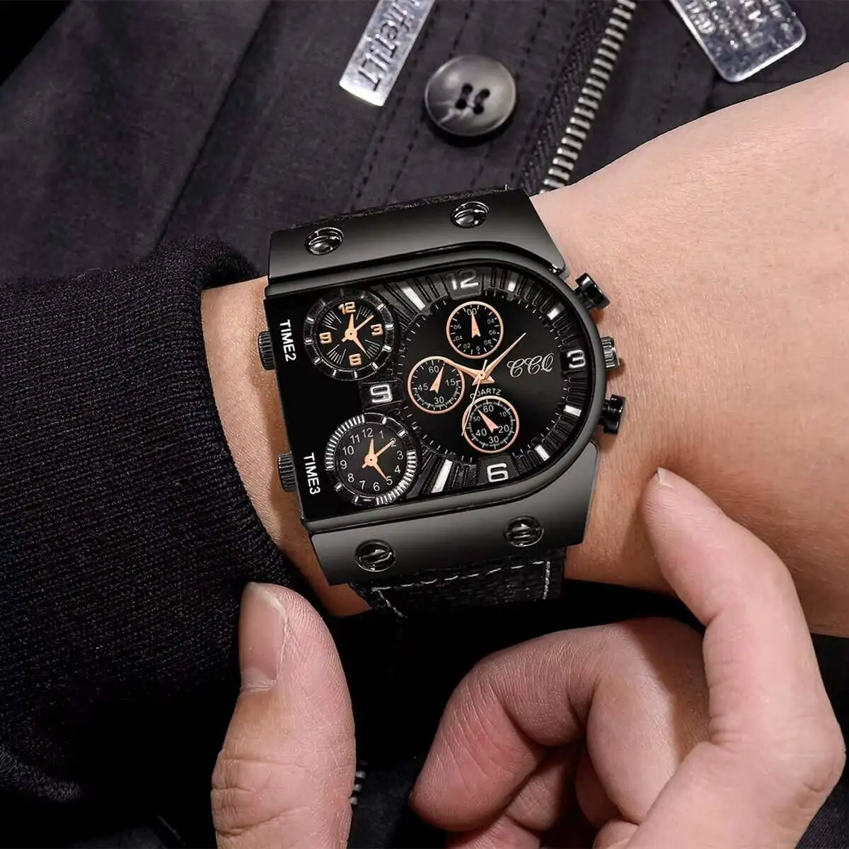 Luxury Large Dial Men's Quartz Watch Casual Leather Strap Men Sports Watches Clock Gift Reloj Hombre