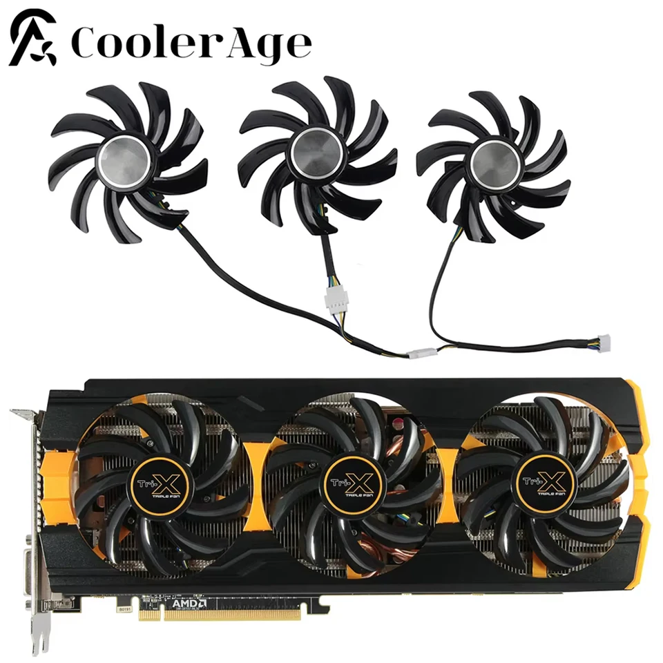 Video Card Fan For Sapphire Radeon R9 290X Tri-X OC R9 390 390X