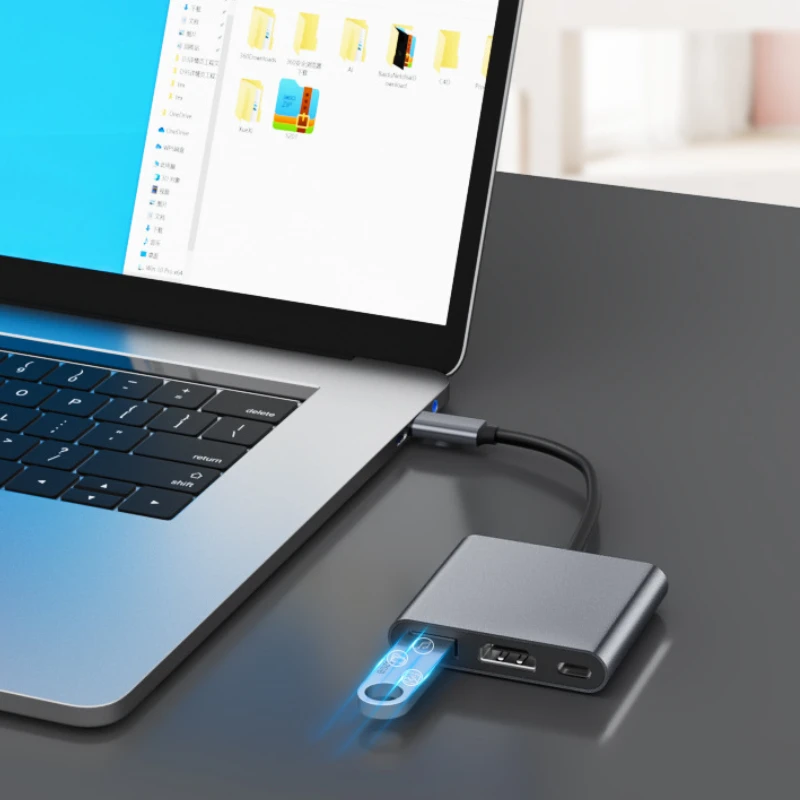 USB C HUB 3in1 Type C 3.0 to HDMI-compatible Docking Station PD Fast Charge 4K HDMI Adapter Splitter For MacBook Phone Computer