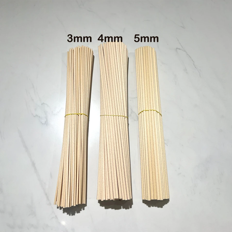 50ชิ้น30ซม. 3/4/5มม. สีไม้กกไม้กระจายกกไฟเบอร์แท่งไม้หอมระเหยน้ำมันหอมระเหยสำหรับบ้าน Essential น้ำมันหอมระเหย