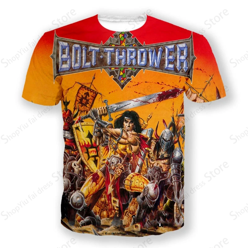 Rock Band Bolt Thrower 3d Print T-shirt Men Women Fashion T-shirts Boy Top Tees Oversized Summer Tshirt Mens Clothing Music 2024