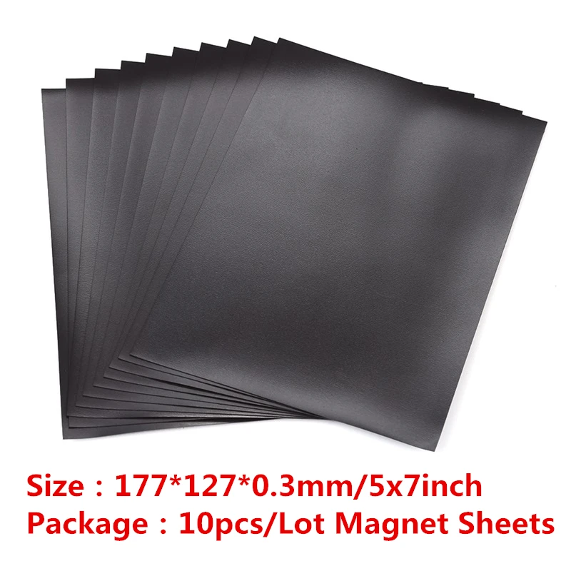 Hoja magnética suave de goma de 177x127mm, pegatina autoadhesiva, esteras magnéticas negras para troqueles de corte, almacenamiento fácil y práctico