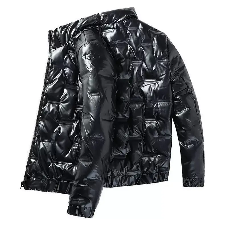 Novo leve fino gola para baixo algodão masculino ort inverno thiened faionable quente outerwear algodão brilhante jaet